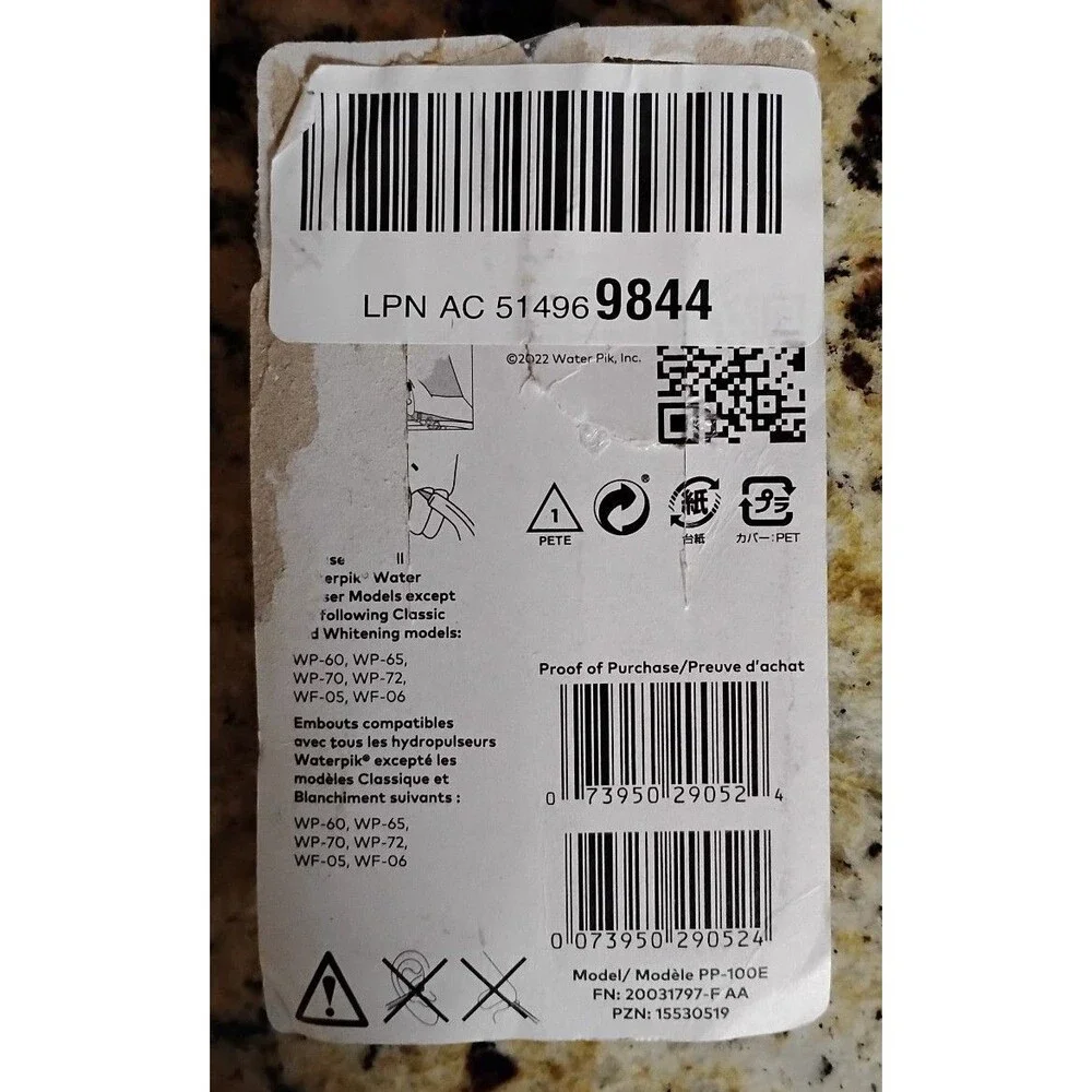 Waterpik PP-100E Pik Pocket replacement tip for Water Flosser 2